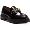 INC Womens Brea Black Patent Chain Trim Dress Loafers 11 Medium (B,M) BHFO 4028