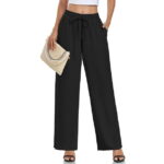 JuneFish Women Wide Leg Pants Casual Stretch Yoga Pant Palazzo Lounge Pants