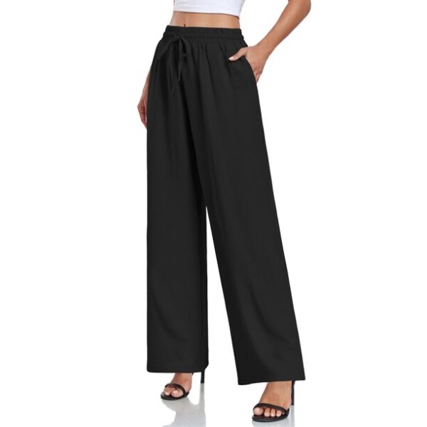 JuneFish Women Wide Leg Pants Casual Stretch Yoga Pant Palazzo Lounge Pants