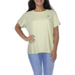 Levi's Womens Yellow Tee Striped Pullover Top Shirt Plus 3X BHFO 5273