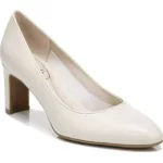 LifeStride Womens Gigi Ivory Dressy Block Heels Shoes 7 Medium (B,M) BHFO 0900