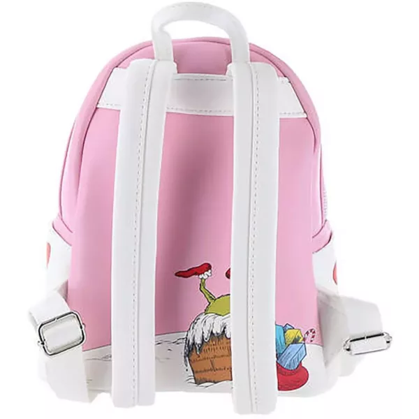 Loungefly Womens Dr. Seuss Lenticular Scene Pink Backpack Purse Small BHFO 0462