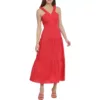 Maggy London Womens Red Tiered Long Tank Maxi Dress 8 BHFO 6357
