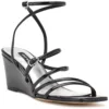 Nine West Womens Keamer Patent Ankle Strap Wedge Sandals Shoes BHFO 6788
