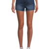 No Boundaries Juniors and Juniors Plus Mid Rise Denim Shorts, 3” Inseam, Sizes 1-21