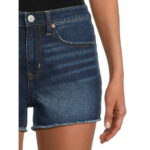 No Boundaries Juniors and Juniors Plus Mid Rise Denim Shorts, 3” Inseam, Sizes 1-21