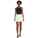 No Boundaries Juniors Pleated Mesh Skort, Sizes XS-XXXL