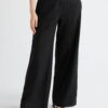 Scoop Women's Tailored Linen Blend Pants with Wide Leg, Sizes 0-18, 31.5’’ Inseam