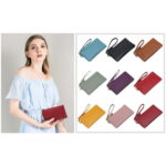 Sendefn Women's Wristlet Clutch Slim Leather Wallet RFID Blocking Handbag