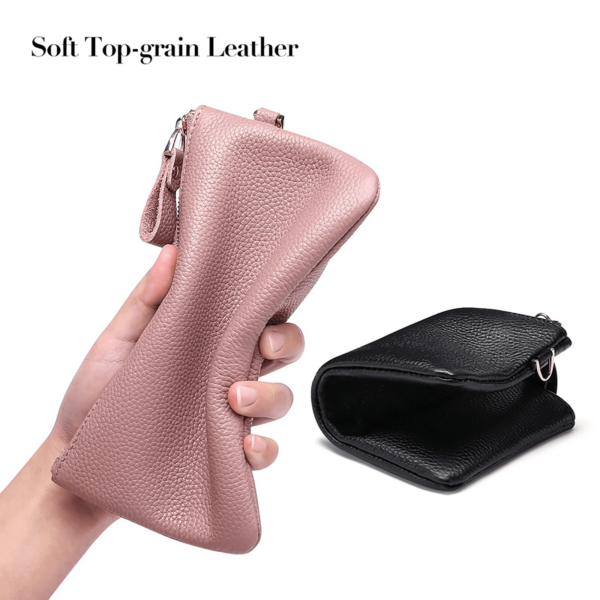 Sendefn Women's Wristlet Clutch Slim Leather Wallet RFID Blocking Handbag