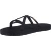 Teva Womens Olowahu Black Strappy Slide Sandals Shoes 7 Medium (B,M) BHFO 5385