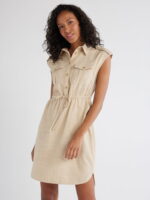 Time and Tru Women's and Women's Plus Short Sleeve Utility Shirt Dress, Sizes XS-4X