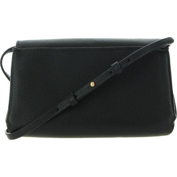 Tory Burch Womens Miller Black Leather Shoulder Handbag Purse Small BHFO 2616