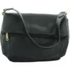 Urban Expressions Womens Blake Black Fold-Over Satchel Handbag Medium BHFO 0330