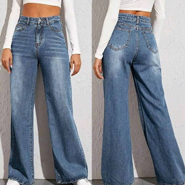 Women's High Waisted Wide Leg Jeans Casual Loose Denim Pants Classic Long Pants Trousers with Pockets Womens Clothes