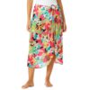 Anne Klein Womens Pink Floral Print Sarong Beachwear Cover-Up L/XL BHFO 7960