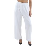 Aqua Womens Pleated Flare Wide Leg Trouser Pants BHFO 5611