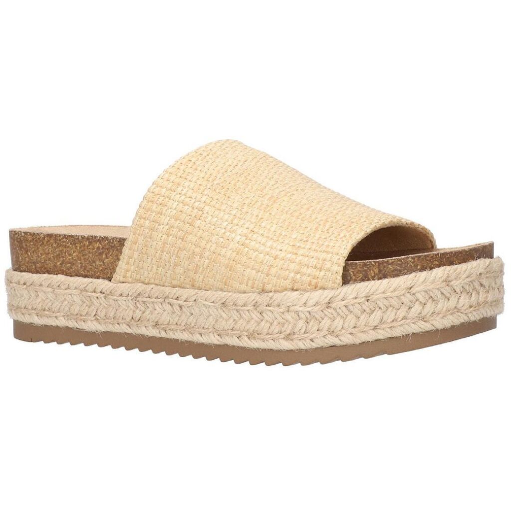 Bella Vita Womens Satara Woven Slip On Footbed Slide Sandals Shoes BHFO 2119