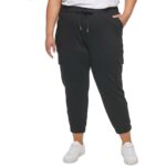 Calvin Klein Performance Womens Black Jogger Pants Loungewear Plus 2X BHFO 5590