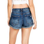 Celebrity Pink Womens Juniors Cuffed Denim Shorts (Dark Denim, 3)