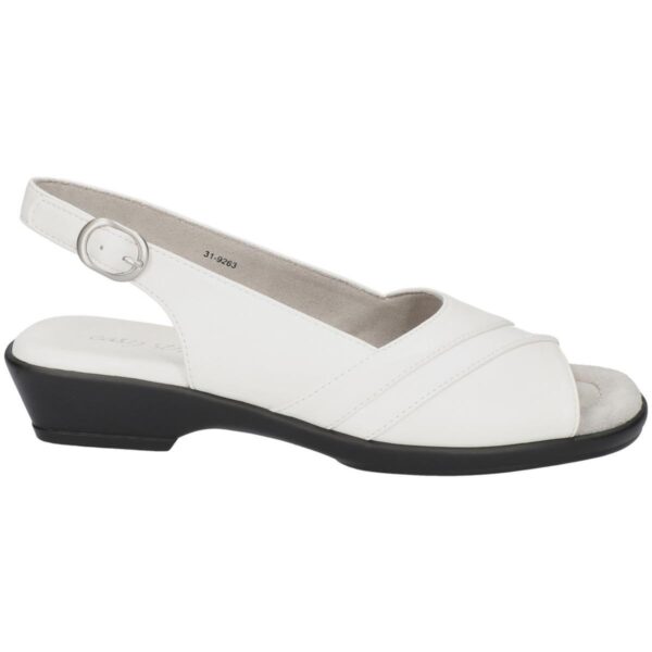 Easy Street Womens Harriet Leather Slip On Wedge Sandals Shoes BHFO 8911