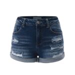 FashionMille Women's Casual Summer Ripped Stretchy Distress Denim Jean Shorts