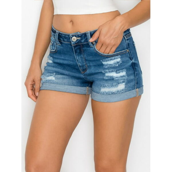 FashionMille Women's Casual Summer Ripped Stretchy Distress Denim Jean Shorts