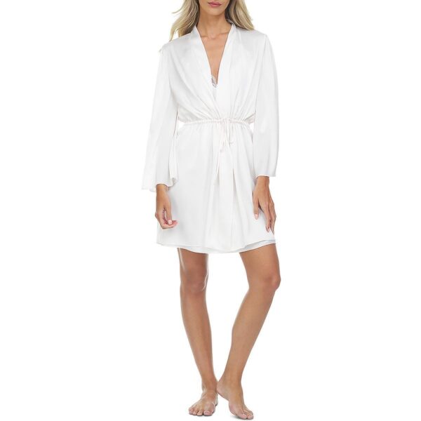 Flora Nikrooz Womens Satin Wrap Short Robe BHFO 8685