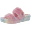 GBG Los Angeles Womens Faux Fur Slide Sandals BHFO 5841