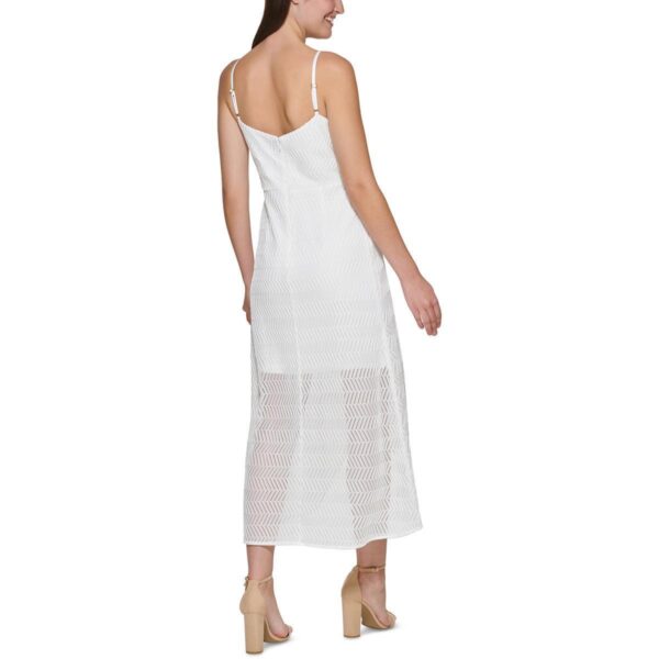 Guess Womens White Knit Lace Hi-Low Midi Dress 16 BHFO 2653