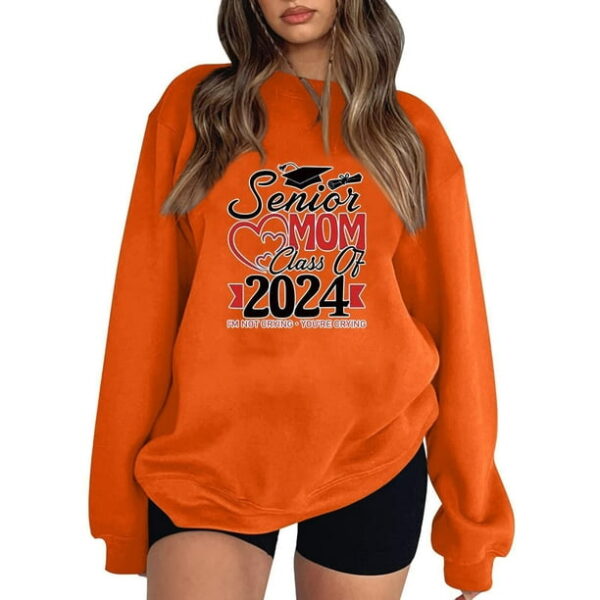 HAPIMO Oversized Sweatshirts Loose Pullover for Women Holiday Casual Relaxed Sports Teen Girls Outwear Clothing Fashion Class 2024 Crew Neck Long Sleeve Red XL