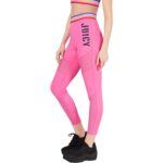 Juicy by Juicy Couture Womens Pink Logo High Rise Stretch Leggings M BHFO 3580
