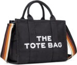 KABAQOO Large Canvas Tote Bag Girls Crossbody Zipper Handbag Satchel Shoulder Bags for Women