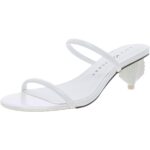 Katy Perry Womens The Scalloped Shell Faux Leather Slides Heels Shoes BHFO 9138
