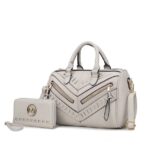 Lara Vegan Leather Womens Satchel with wallet 2 pieces by Mia K-