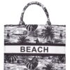 London Fog Women's Beach Canvas Tote Bag Black