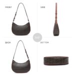 MARCO M KELLY Shoulder Bags for Women Trendy Small Crescent Hobo Clutch Purses Zipper Tote Handbags with Adjustable Strap