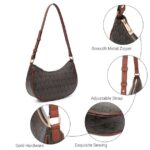 MARCO M KELLY Shoulder Bags for Women Trendy Small Crescent Hobo Clutch Purses Zipper Tote Handbags with Adjustable Strap