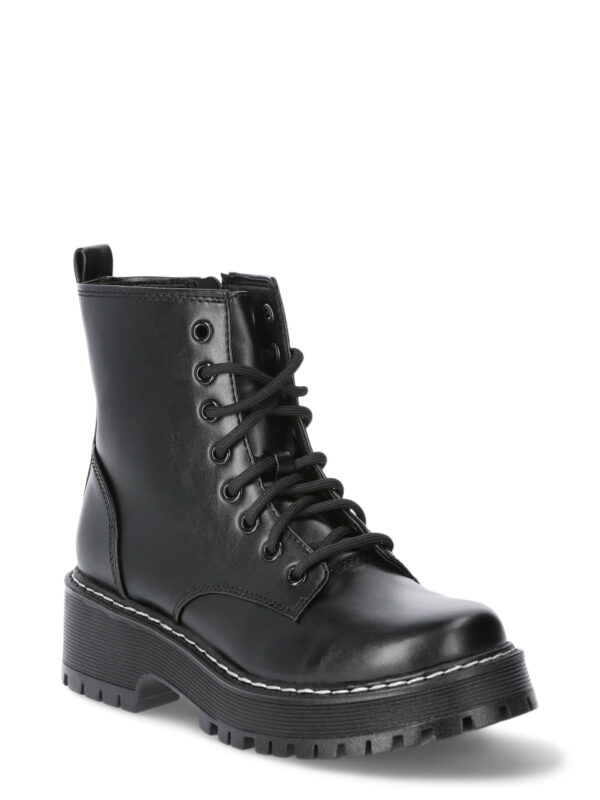 No Boundaries Women's Lug Sole Combat Boots, Sizes 6-11