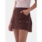 No Boundaries Zip Cargo Skirt, Women's