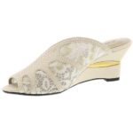 Proxy Womens Ivory Lace Evening Mule Sandals Shoes 11 Wide (C,D,W) BHFO 5114