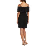 R&M Richards Womens Black Embellished Short Party Sheath Dress 12 BHFO 5447