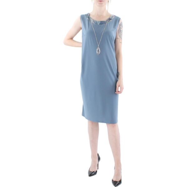 R&M Richards Womens Knit Sleeveless Work Sheath Dress BHFO 5327