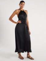 Scoop Women's Ruched Halter Dress, Sizes XS-XXL