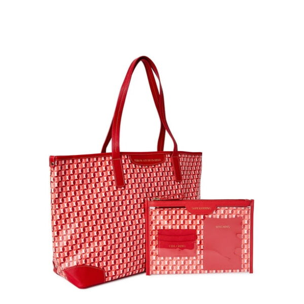 Time and Tru Women’s Sustainable Signature Tote and Pouch Set, 2-Piece