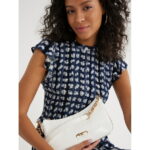 Time and Tru Women's Adley Shoulder Handbag, Bleached Linen