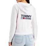 Tommy Jeans Womens Logo Full-Zip Jacket Hoodie Loungewear BHFO 1749