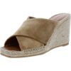 Vince Womens Gaelan Tan Suede Wedge Sandals Shoes 10 Medium (B,M) BHFO 6729