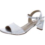 Walking Cradles Womens Lydia Embossed Metallic Kitten Heels Shoes BHFO 9469