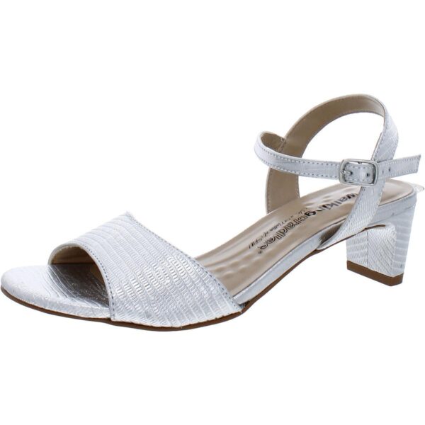 Walking Cradles Womens Lydia Embossed Metallic Kitten Heels Shoes BHFO 9469